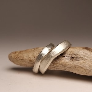 SILVER & NOT EQUAL - individual wedding rings narrow