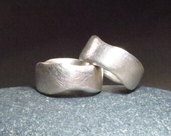 SILVER & UNGLEICH - individual pair rings wide