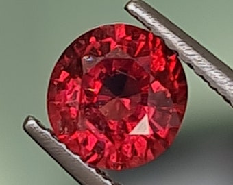 Natural Vivid Orangy Red Spinel, 1.19ct. No Treatment. Slight
