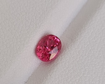 Vivid Pink Spinel, 0.79ct Oval Gemstone, Untreated
