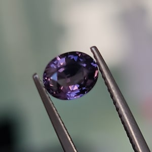 Natural Spinel, 1.04ct. cushion cut,  Deep Purplish gray, No treatment. CD554