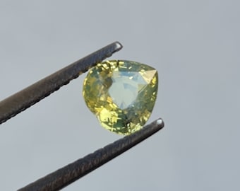 Milky Lime Chrysoberyl, 1.01ct. Rare Color Gemstone. No Treatment, Heart Shape. CD1617