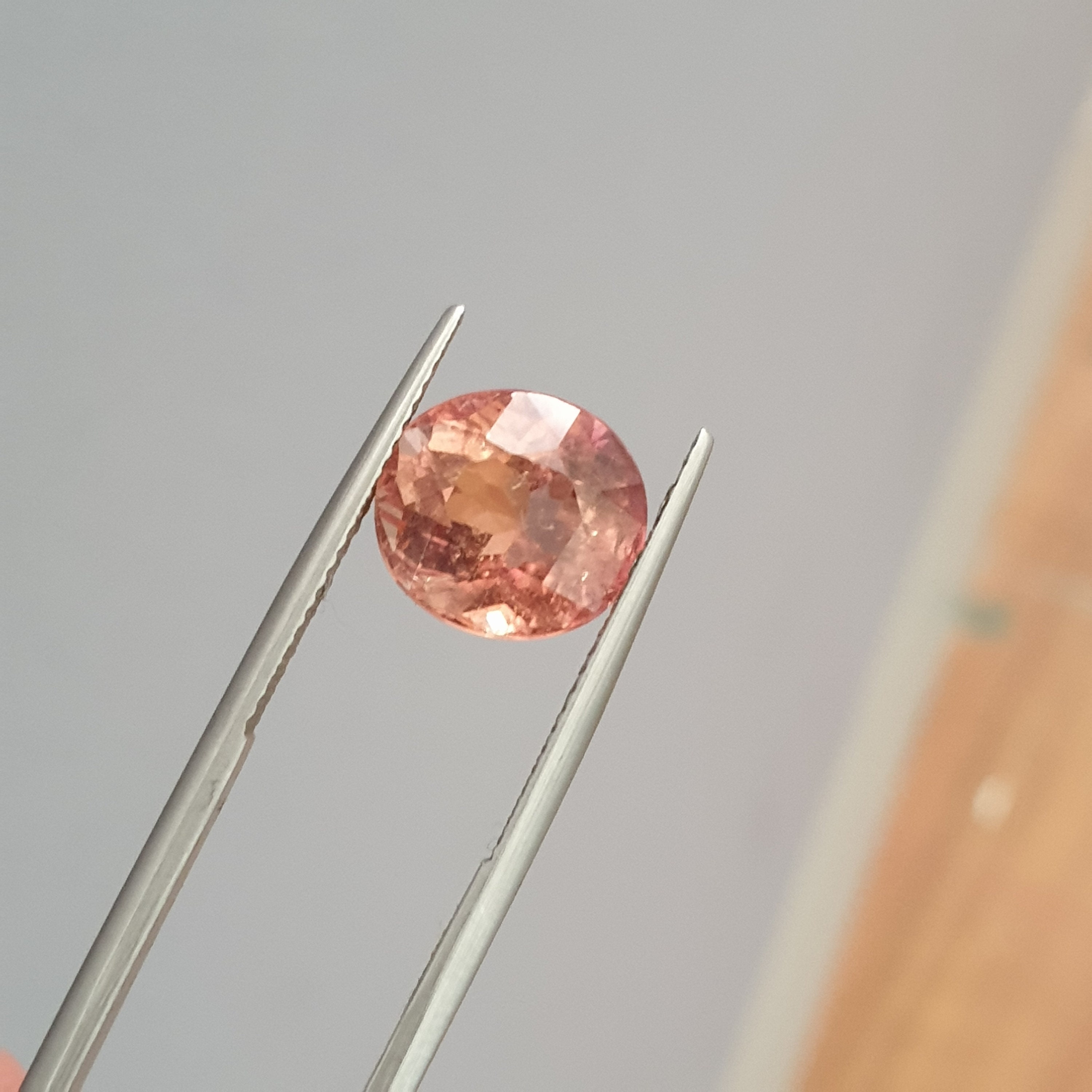 Peach Tourmaline. 4.60ct. Perfect peach color. Natural no Etsy