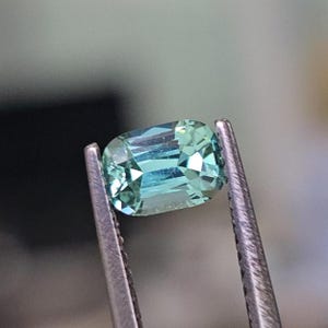 Bluish Green Tourmaline, 0.64ct. Bright Gemstone. Excellent Cushion Cut, No treatment. B897
