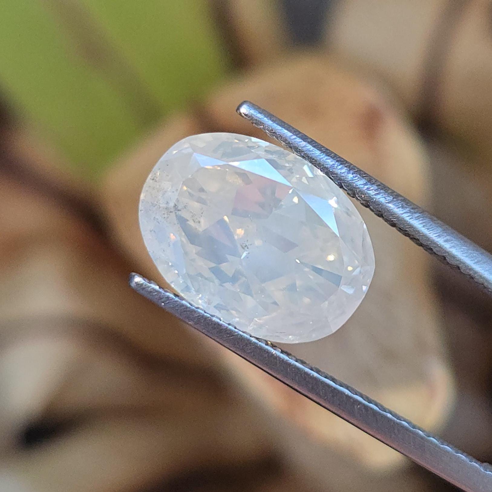 Opalescent Natural Diamond 5.01ct. Special Milky Light Orange. Very Slight Pink With Brown. CD1800 Etsy Canada