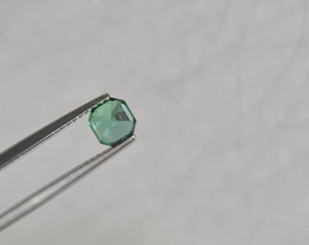 Natural Green Tourmaline, 0.79ct. Vibrant Green, Octagon Cut