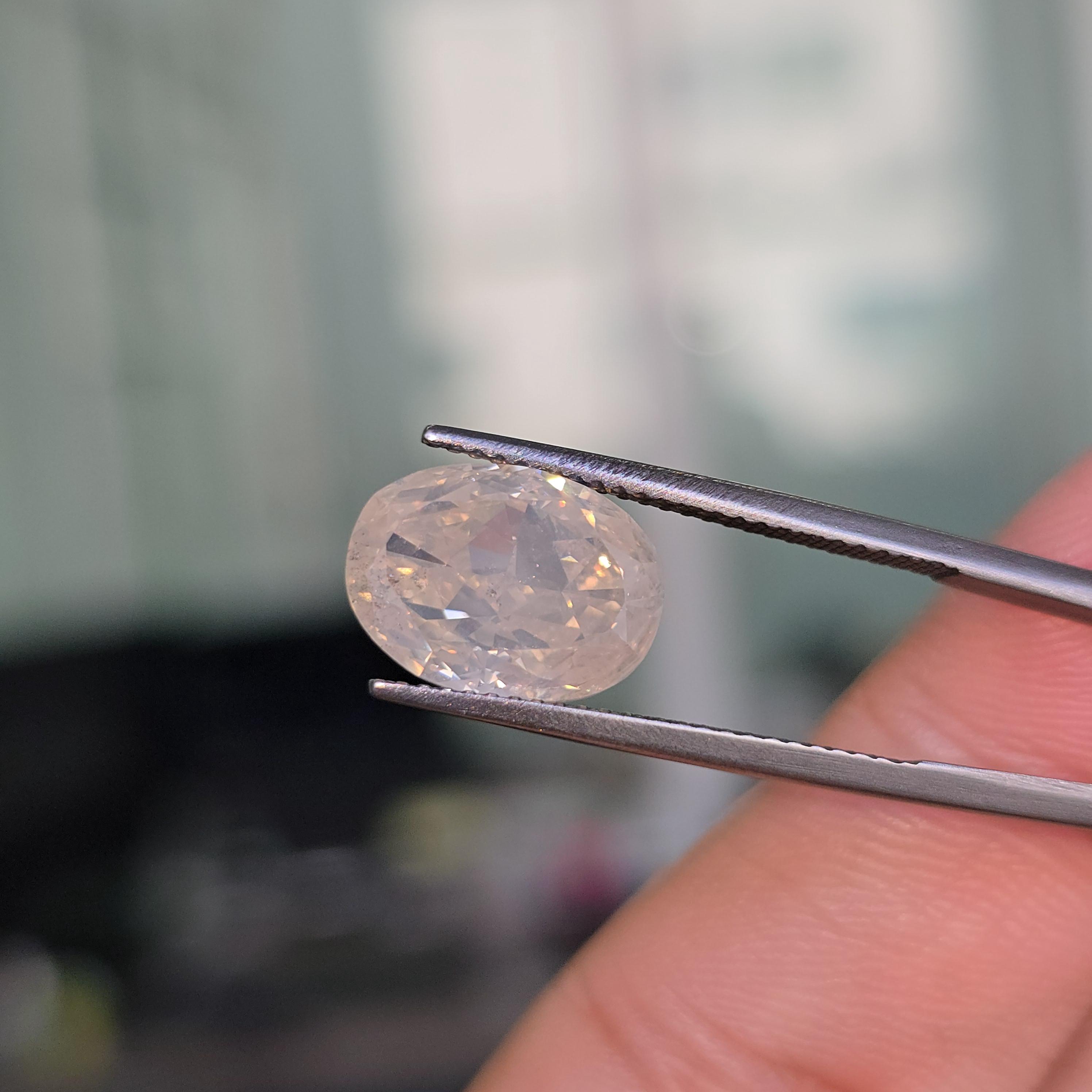 人気沸騰ブラドン Opalescent Light Milky Special 5.01ct. Diamond, Natural ダイヤモンド