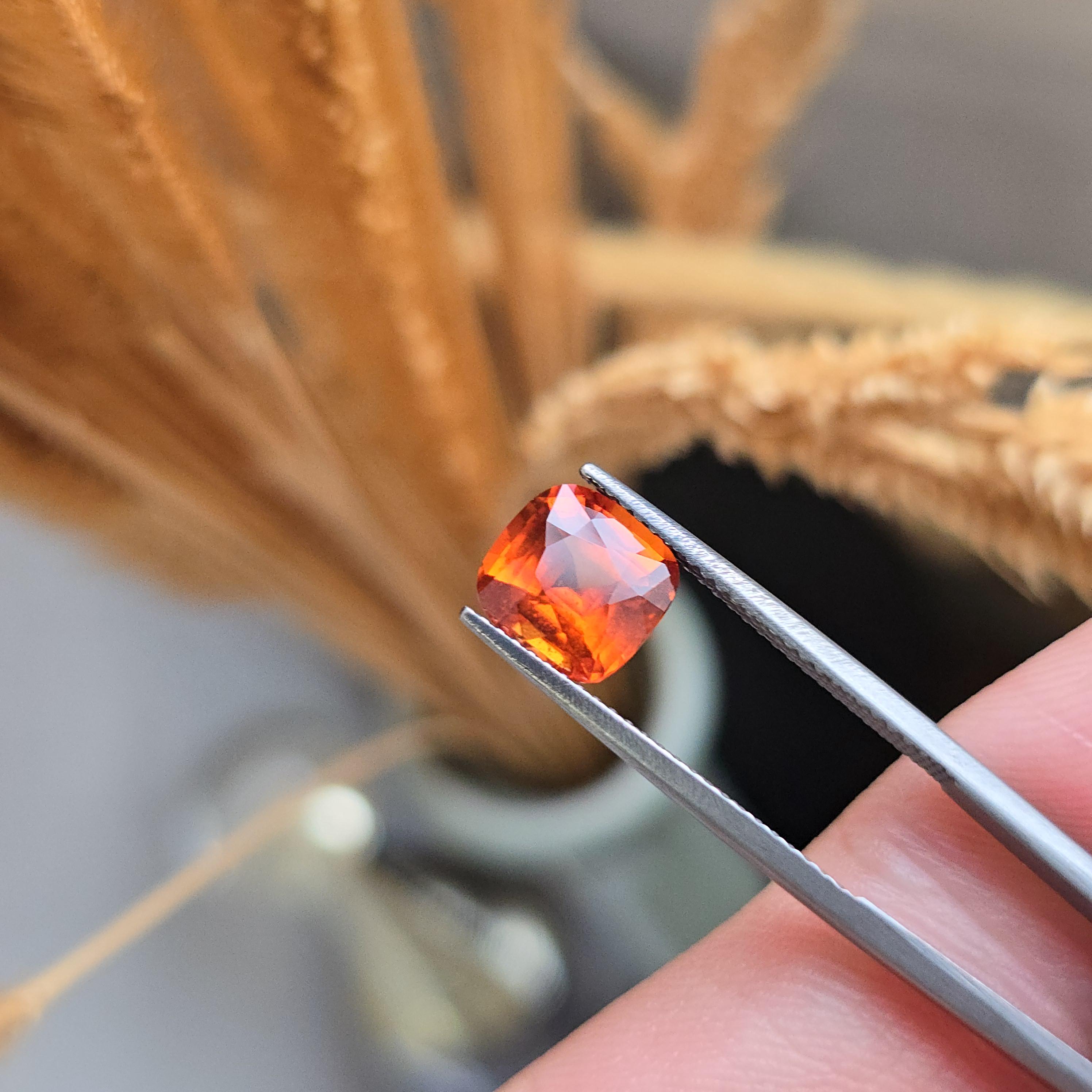 2.84ct Vivid Orange Spessartite Garnet: Rare Mandarin Gemstone