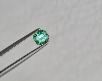 Natural Green Tourmaline, 0.79ct. Vibrant Green, Octagon Cut