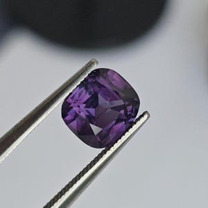 Natural Spinel, 2.04ct. Cushion cut,  Deep Purple, No treatment. CD2001