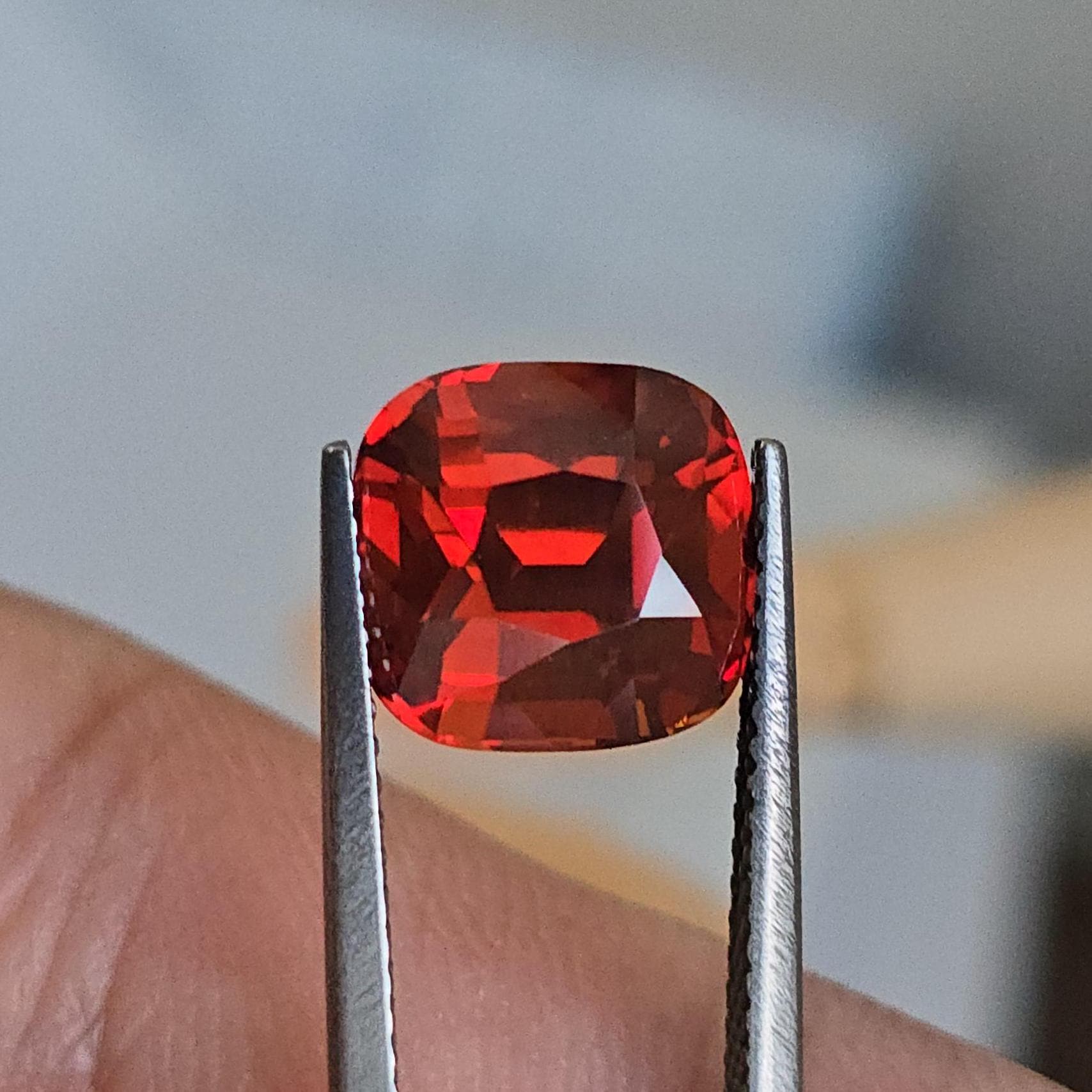 Rare Top Top ! Spessartite Rouge Orange De Namibie : 1,28 Carat ★★ P167