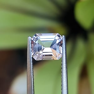 Natural light pink tourmaline, 1.29ct. Pleasant color, emerald cut. Natural no treatment. CD1352