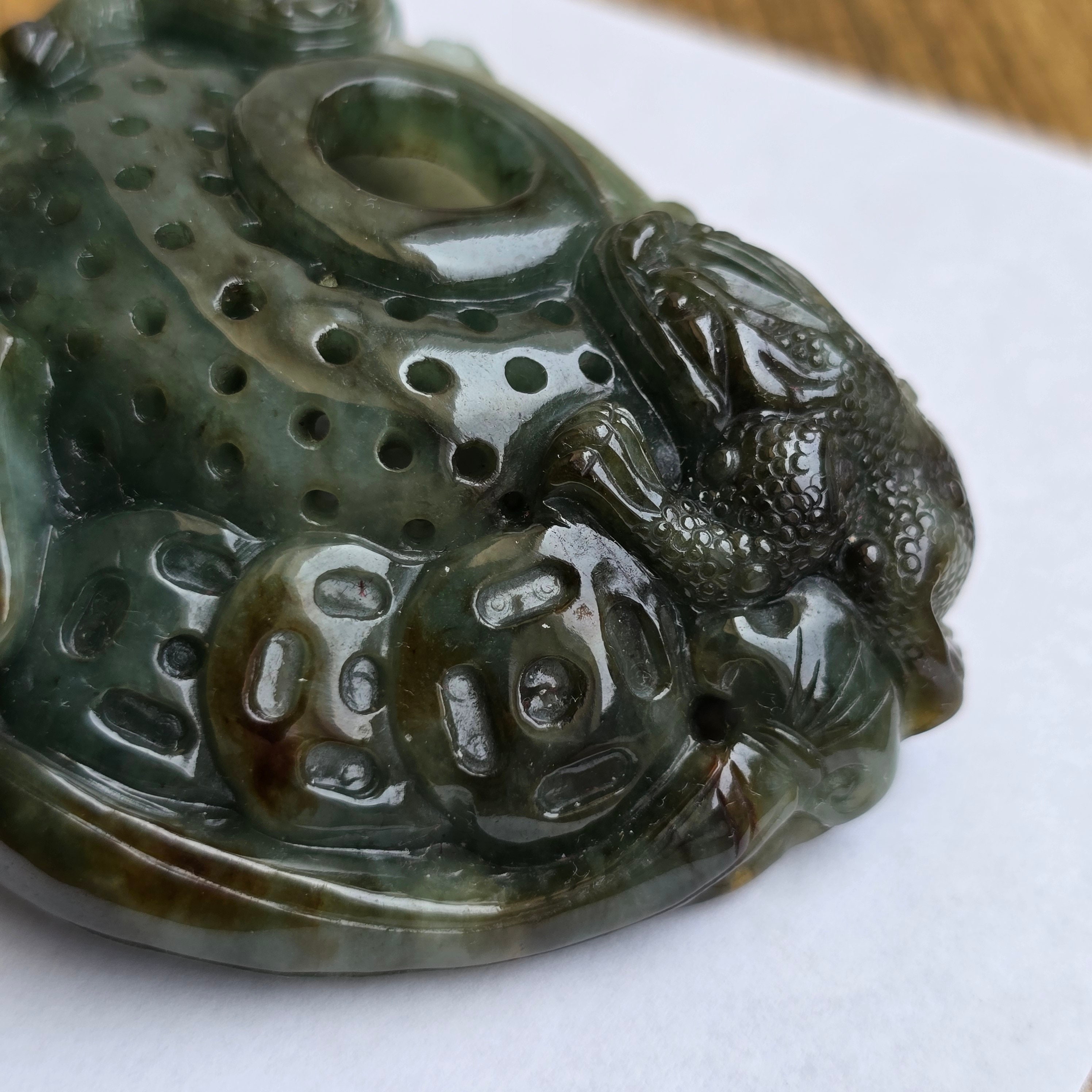 Jadeite Frog Carving: Antique Incense Holder, Burmese Jade - Etsy