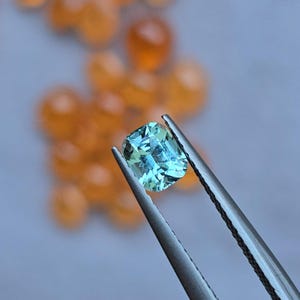 Bluish Green Tourmaline, 0.62ct. Excellent Cushion Cut, No treatment. 921