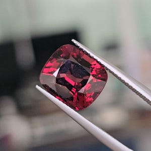 6.75ct Natural Deep Orangy Brown Spinel, No treatment. Cushion cut. CD1908