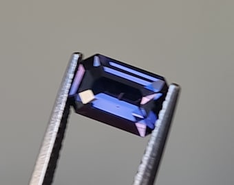 1.20ct Natural Violet Spinel Gemstone, Emerald Cut