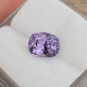 2.14ct Natural Lavender Spinel: Cushion Cut, GIT Certified