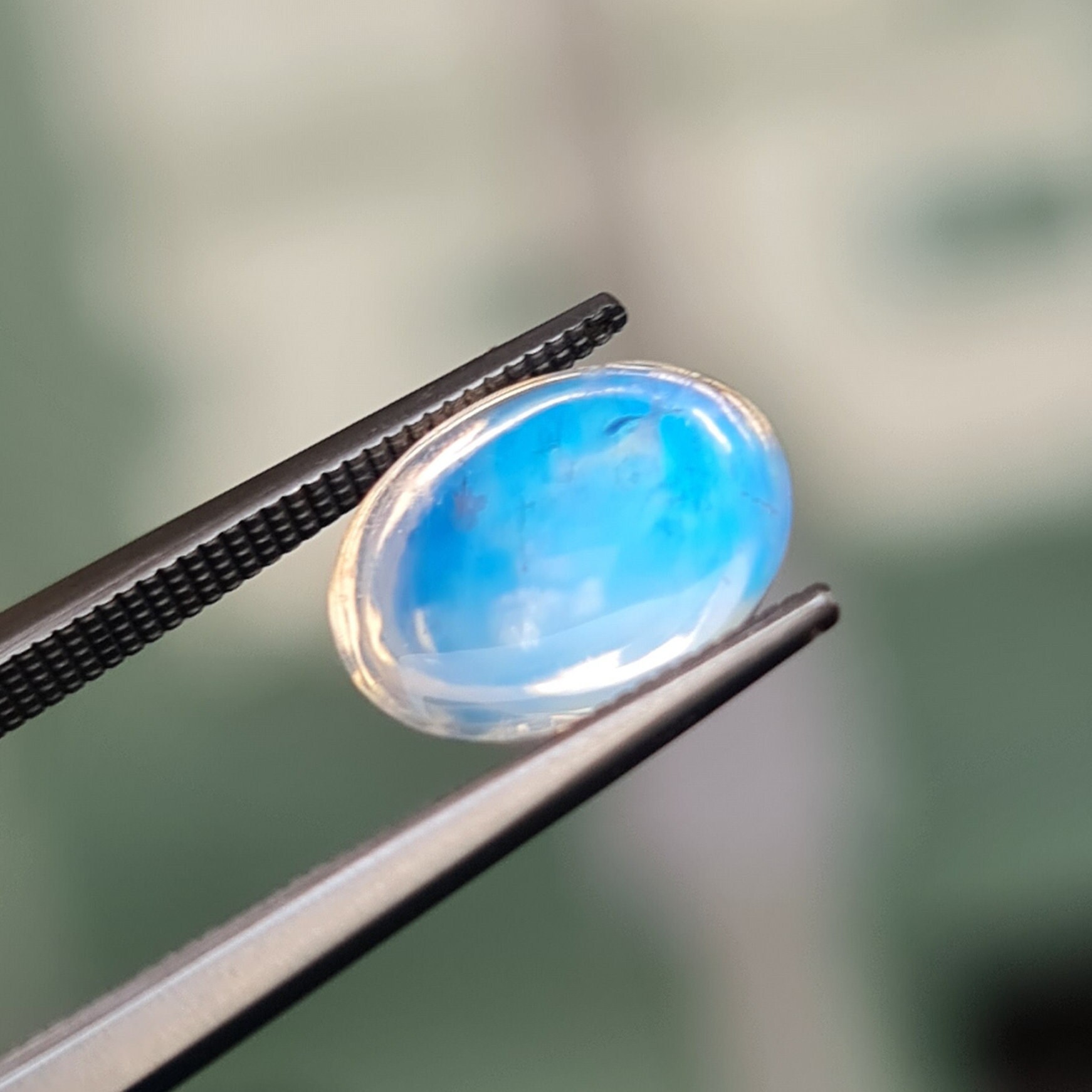 Natural Moonstone 2.47ct: Oval Cabochon With Blue Sheen - Etsy