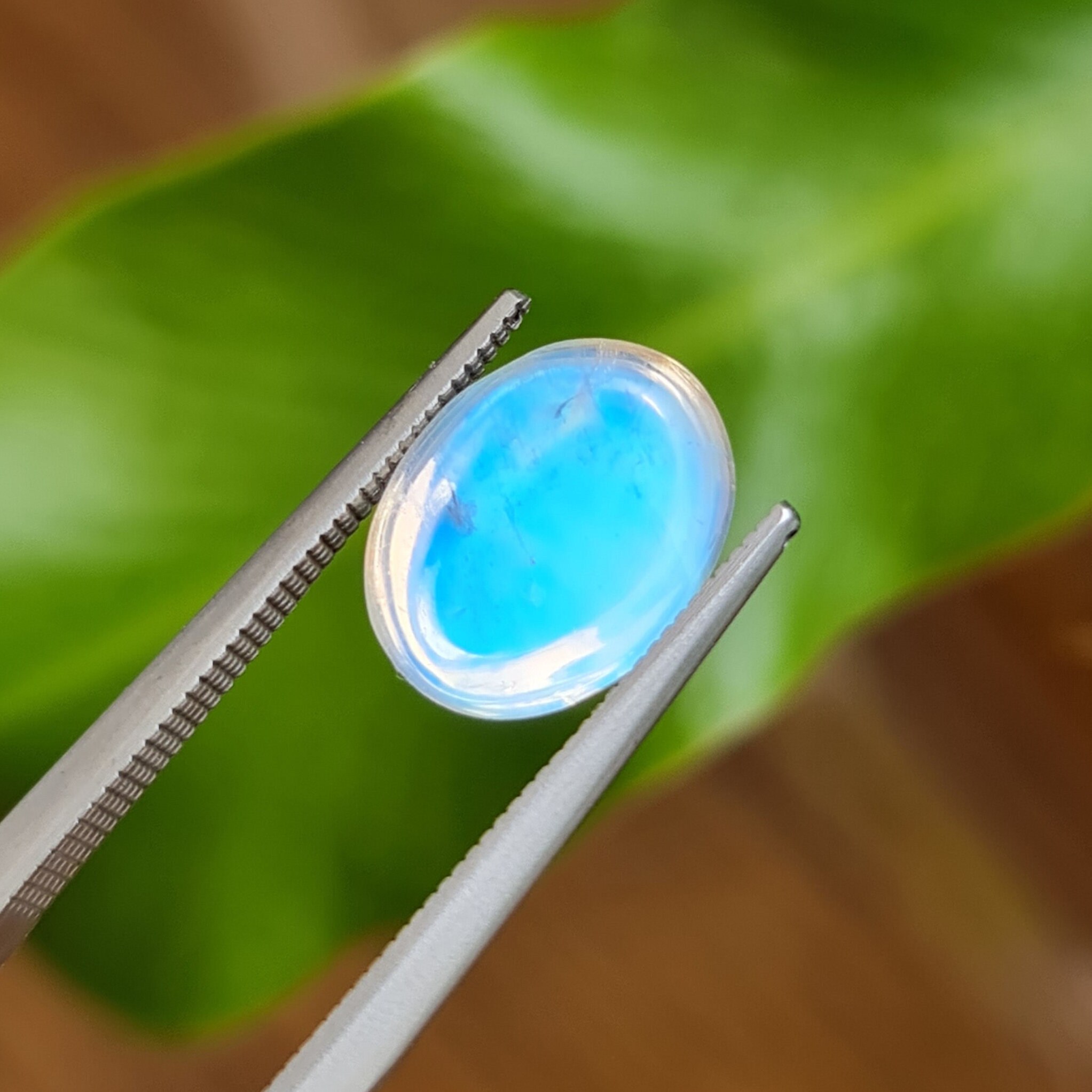 Natural Moonstone 2.47ct: Oval Cabochon With Blue Sheen - Etsy