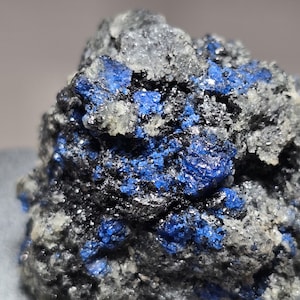 Natural Cobalt Spinel Crystal in matrix, Natural vivid blue spinel crystal from Vietnam. Excellent specimen.