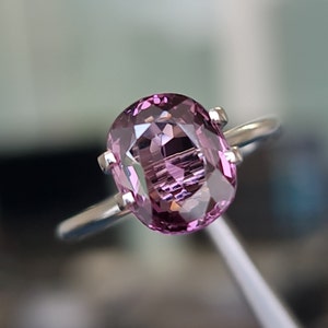 Natural Spinel, 2.89ct. cushion cut,  Deep Purplish gray, No treatment. CD1437