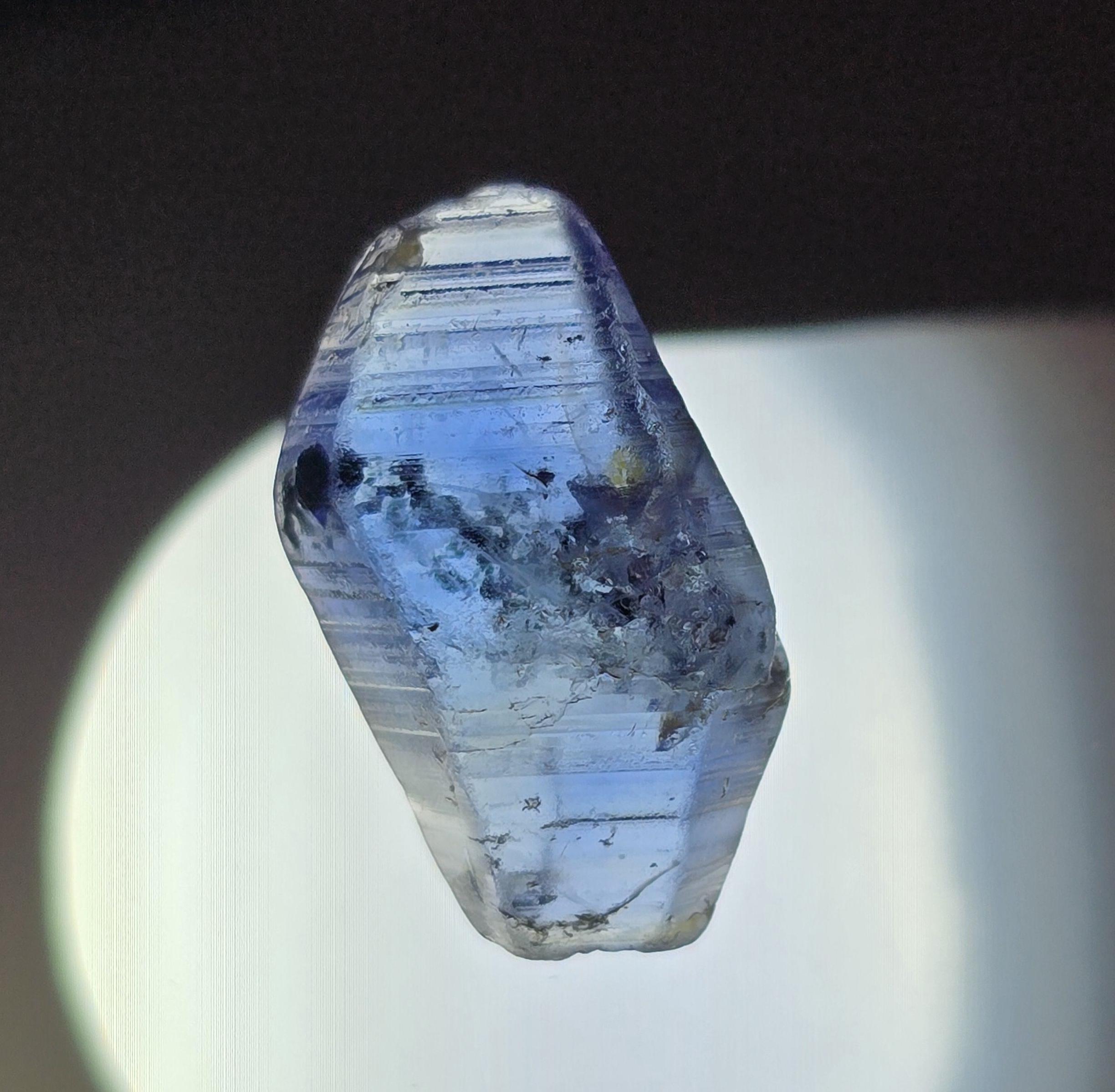 Natural Sapphire Crystal Specimen. 7.65ct Blue Sapphire