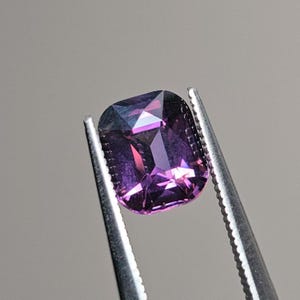 Natural Spinel, 1.55ct. Cushion cut,  Deep Purple, No treatment. b2775