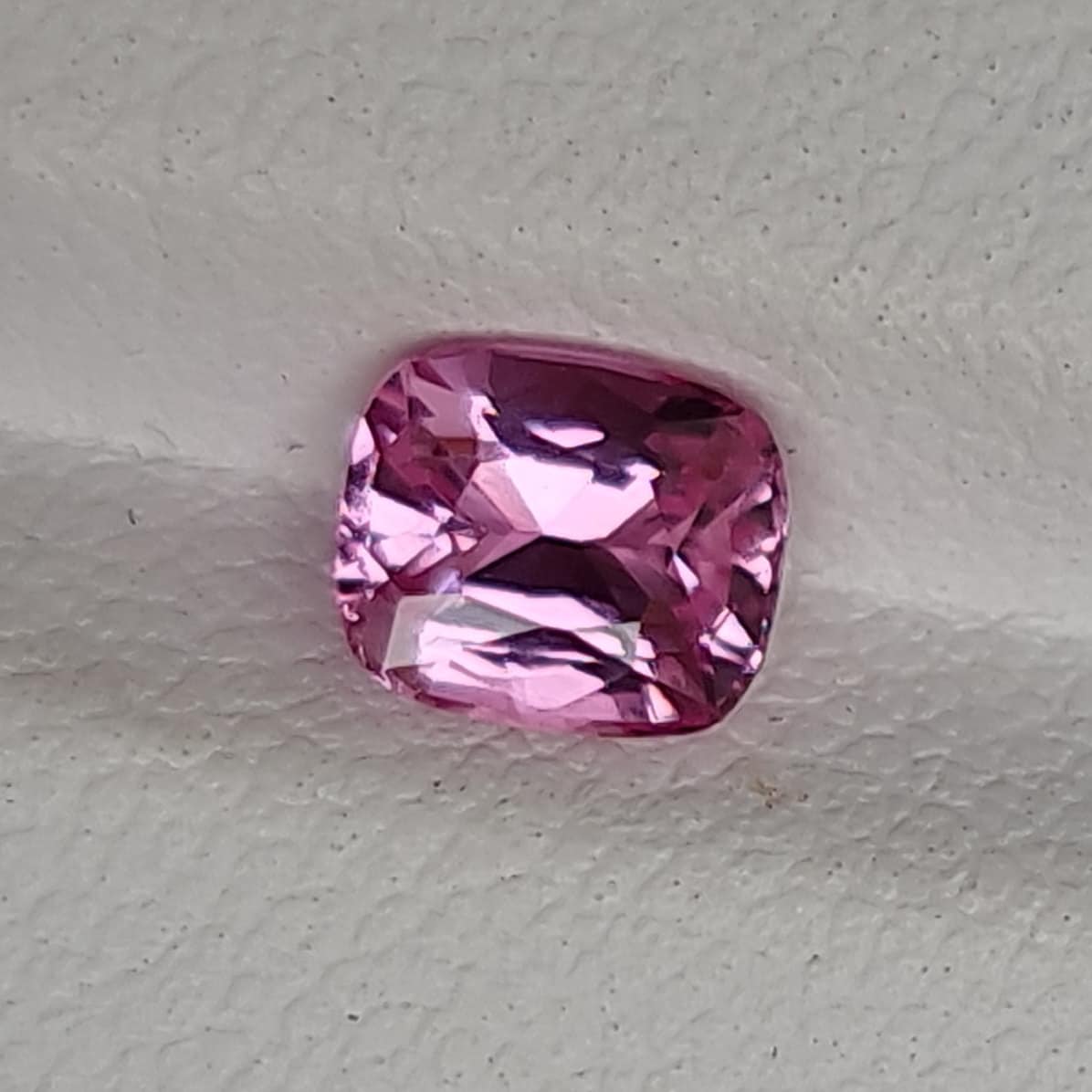 Pink Sapphire. 1.09ct, Cushion Cut. Excellent Baby Pink