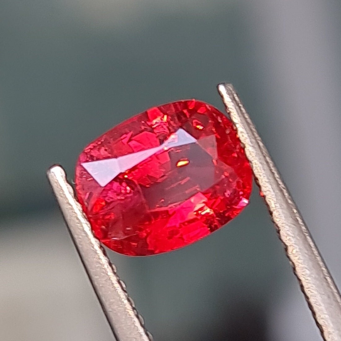 1.53ct Vivid Orangy Red Spinel Gemstone, Cushion Cut, Untreated - Etsy