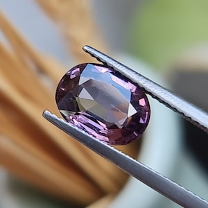 Natural Spinel, 2.55ct. cushion cut,  Deep Purplish gray, No treatment. CD1443