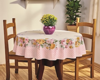 Tablecloth Flower Print Decorative Restaurant Rectangle Pastoral Table Cloth GA