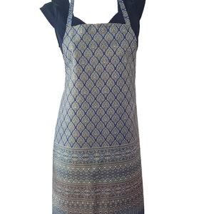 Apron Thai Benjarong Printed Design in Bright Colors with floral motif