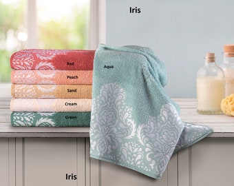 Jacquard Hand Towel Set, cotton. Pack of 4 pcs. Size ''20x30''