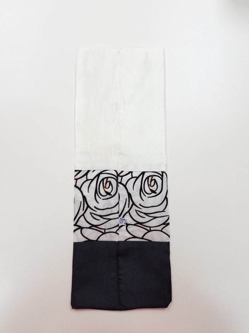 Wine bag Size:15x5 inches fits a regular size wine bottle 2 tone Organza Roses and Thai brocade pattern Satin Wine Bottle Cover bag