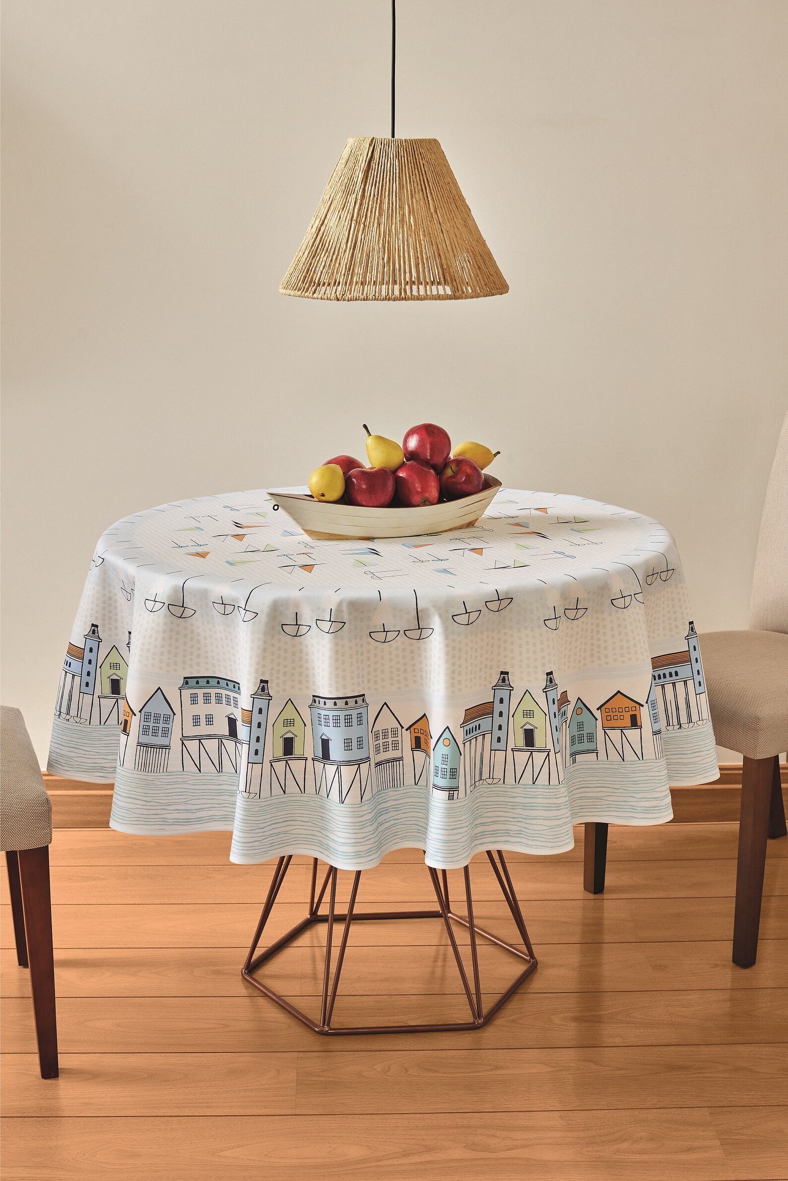 62 Round Printed Tablecloth Shabby Chic Cottage Decor Etsy