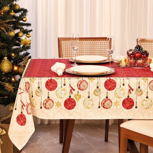 Embroidered Christmas Tablecloth Christmas Tablecloth Etsy UK