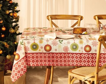 Winter Cardinal Bird Rectangle Table Cloth Linen Cover Placemat 60 W x 90 L for Kitchen Dining Room Party Wedding Wamika Christmas Tree Snowflake Tablecloth Table Cover Mat Home Decoration