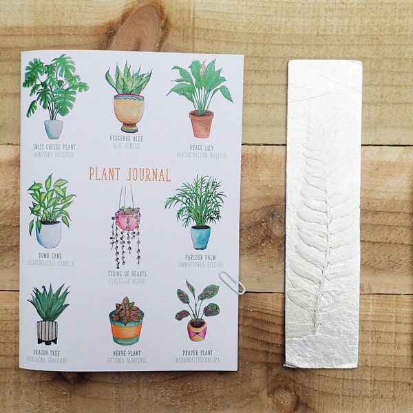 Plant Journal for Houseplant Care, A5 Lined Notebook for Succulents, Cactus, Peace Lily, Spider Plants. Free UK Postage! Christmas Stocking