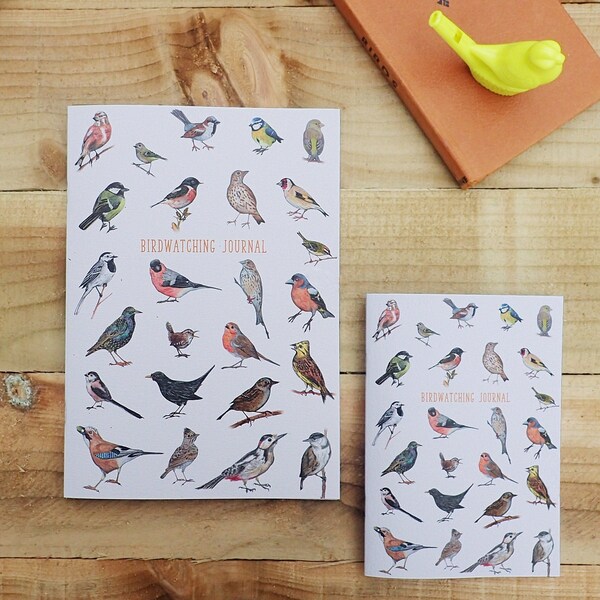 Birdwatching Journal A5 Field Notes Notebook Wildlife RSPB Birdwatcher Lined Nature Journal Illustration Bird Stocking Filler