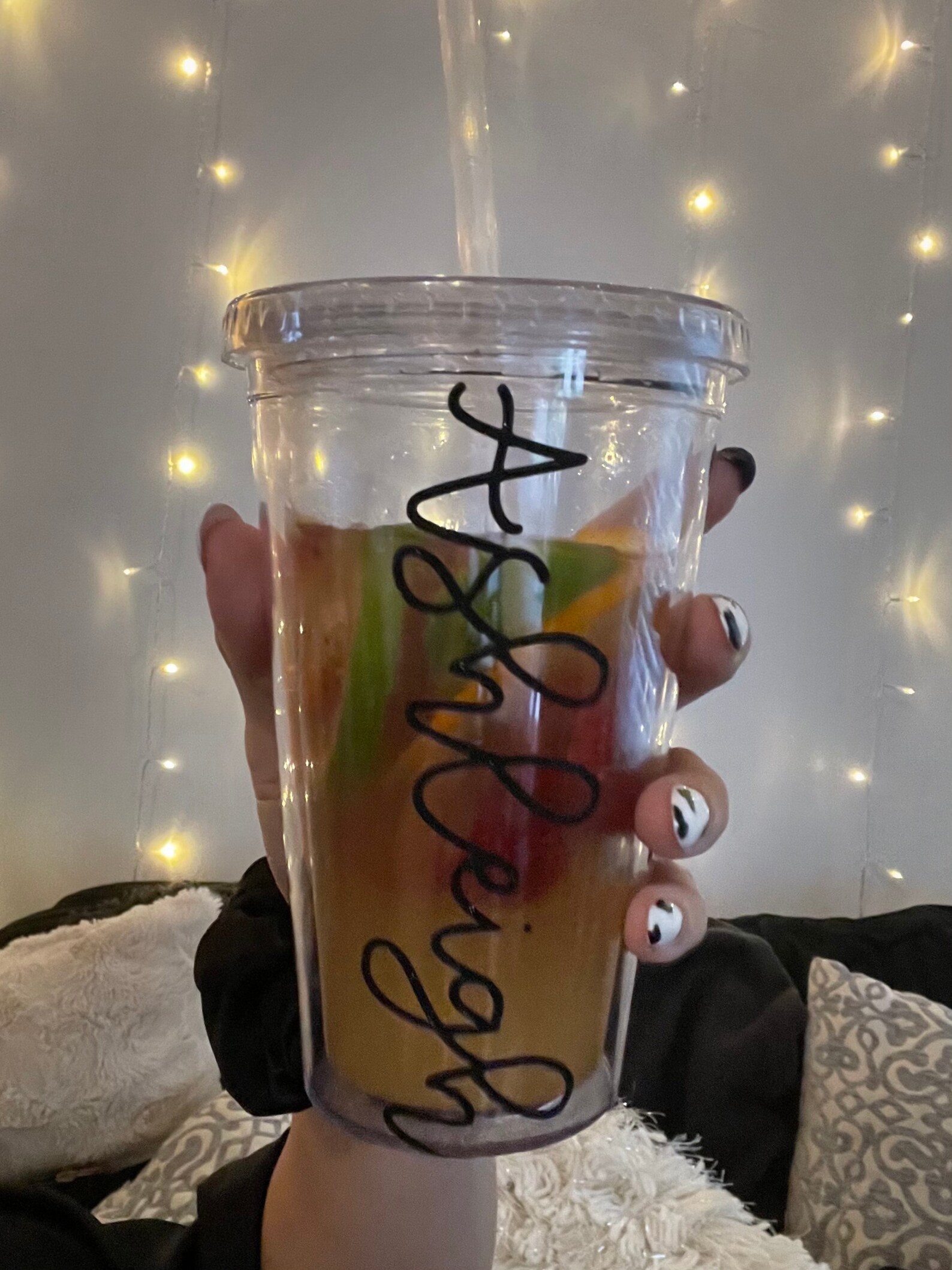 Personalized Clear Tumbler with straw with permanent vinyl Etsy