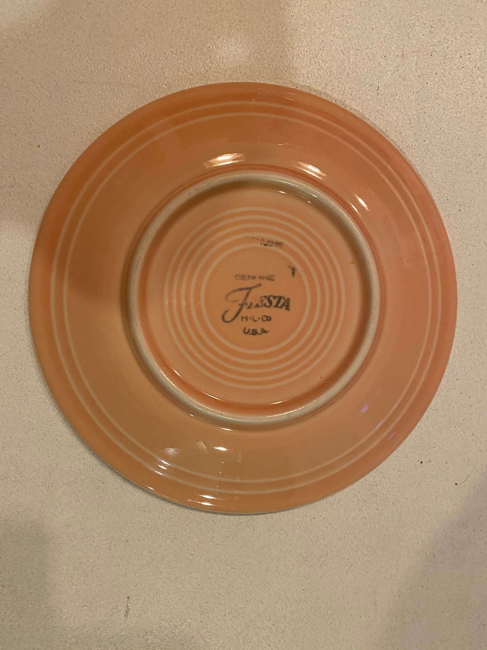 Fiestaware Apricot Dinner Plate Etsy