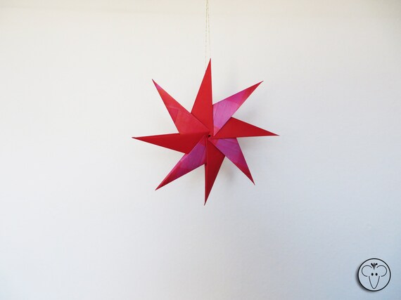 Großer Origami Stern Aus Edlem Designerpapier Spitzen Stern