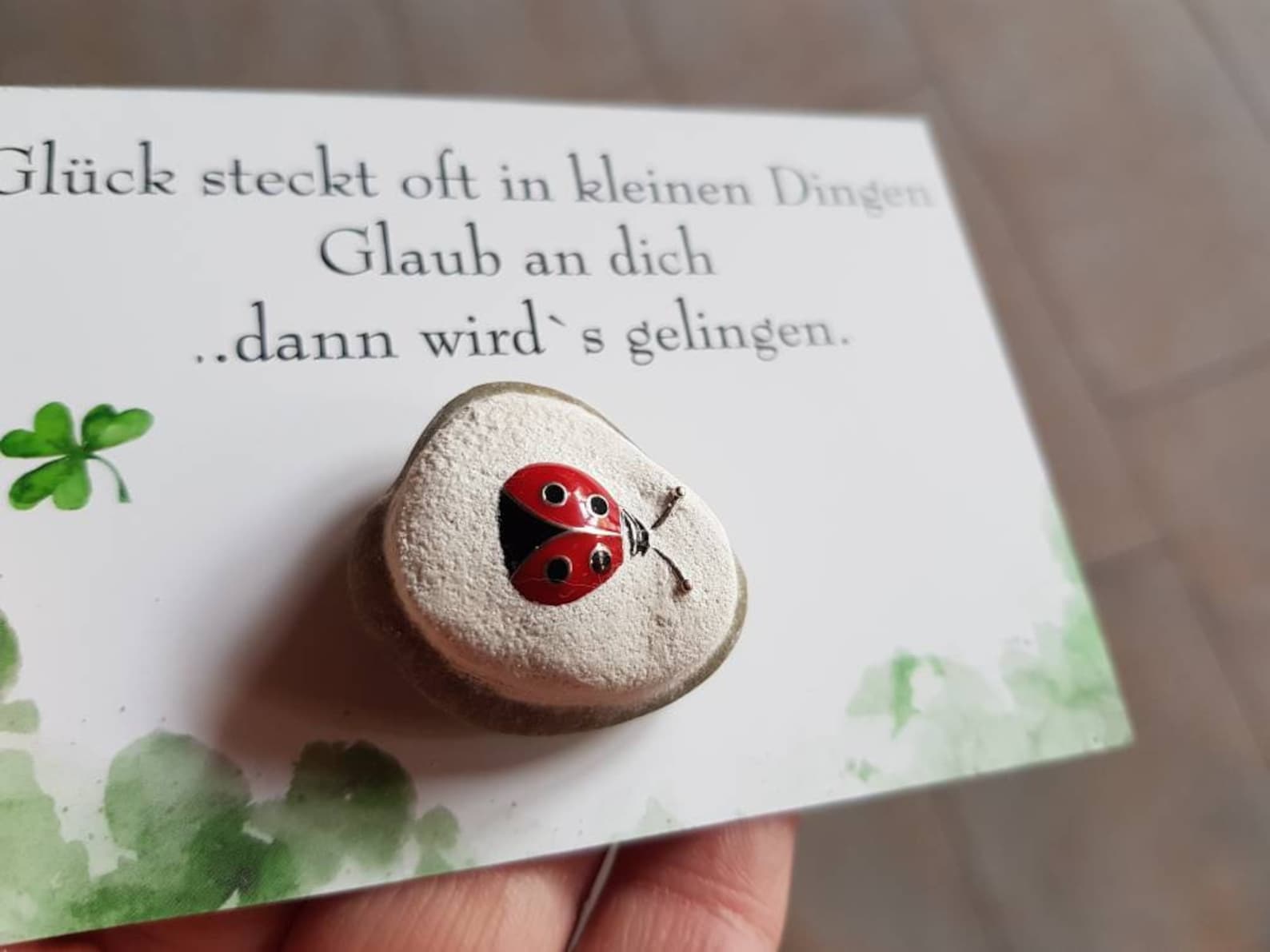 Geschenkkarte mit Glück Kleeblatt schöner Spruch Etsy