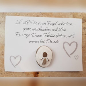 Gift card, with guardian angel and mini hearts