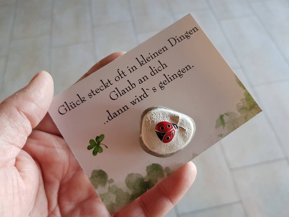 Geschenkkarte mit Glück Kleeblatt schöner Spruch Etsy
