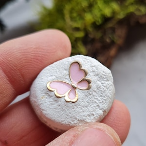 Small trio, BUTTERFLY, pebbles with decorative element