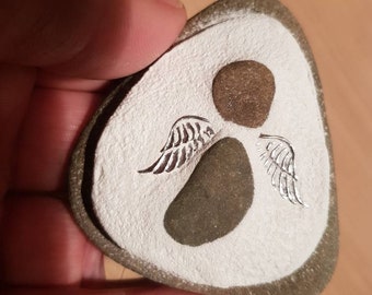 Piedra del ángel de la guarda, regalo hecho a mano