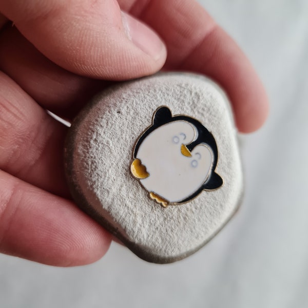 Glücksbringer, Stein mit Pinguin, Geschenk, für Kinder