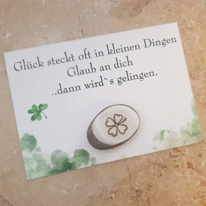 Geschenkkarte, mit Glück Kleeblatt, schöner Spruch Etsy.de