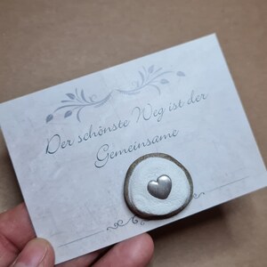 Glückwunsch zur Hochzeit, Geschenk Karte , mit Kieselstein, Geschenkverpackung